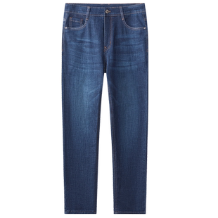 [棉弹柔软舒适]梦特娇春季男士商务牛仔裤挺括直筒长裤子耐磨J