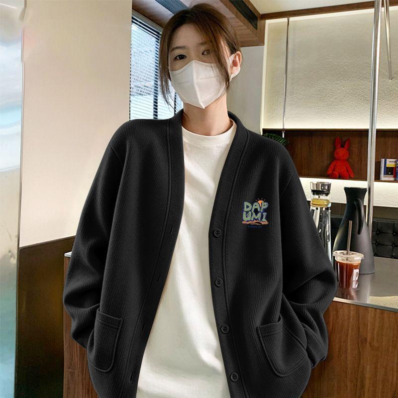 春秋新款宽松韩版休闲百搭长袖纽