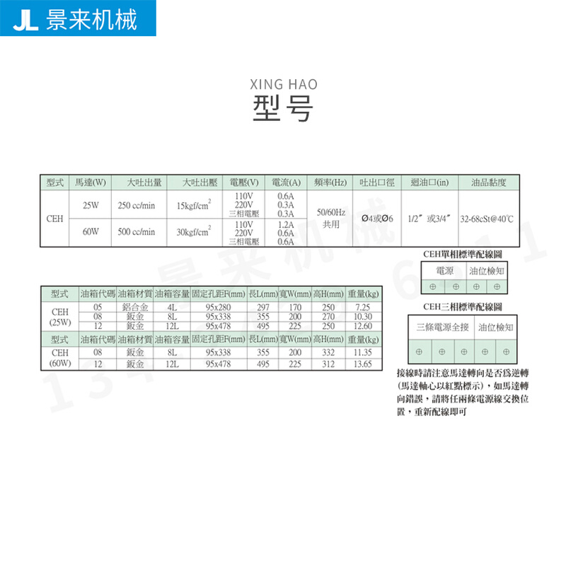 台湾CHENY机NG振2CEH回油式电动注油ICEH荣5W  CEH60W