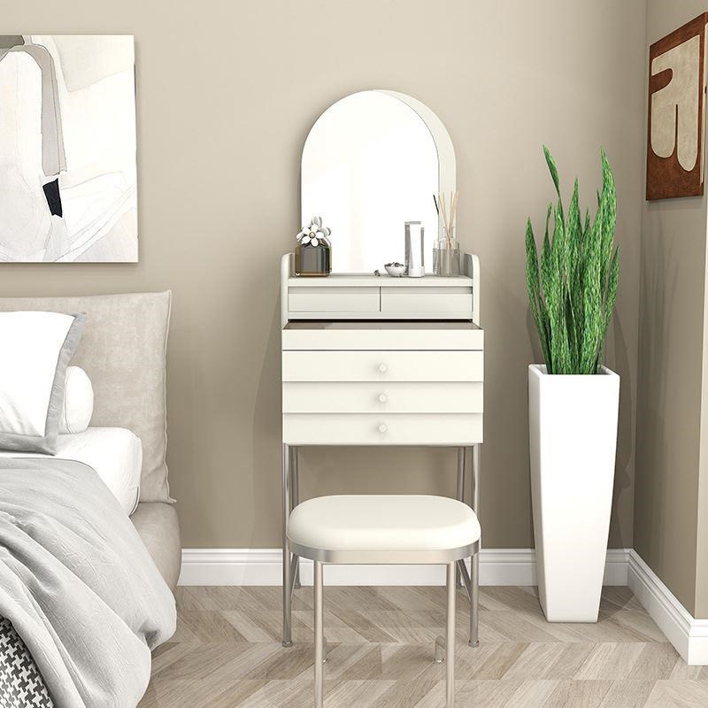 小巧精致梳妆台小型50cm卧室床头极简约现代化妆桌玻璃桌面化妆台