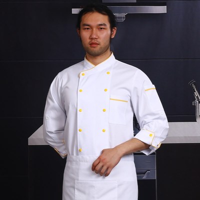 餐饮酒店餐厅饭店后厨房厨师工作服长袖短袖厨师服男工装套装定制