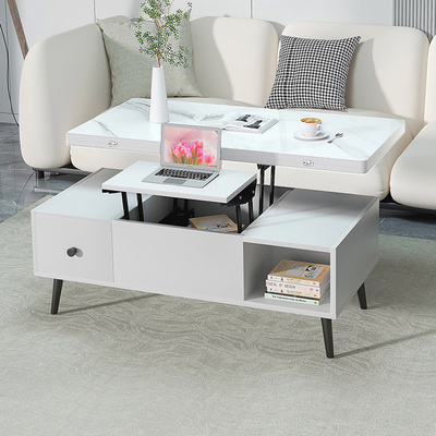 多功能升降茶几轻奢小户型客厅家用一体J式餐桌可折叠伸缩茶几桌