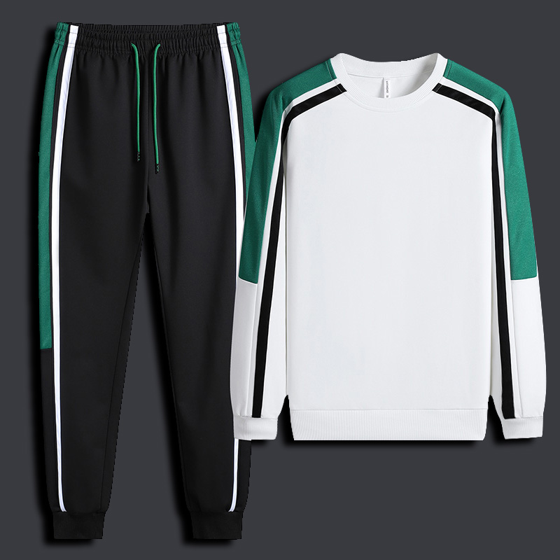 买过都说好!运动套装男春秋季圆领卫衣长裤跑步两件套运动服薄款