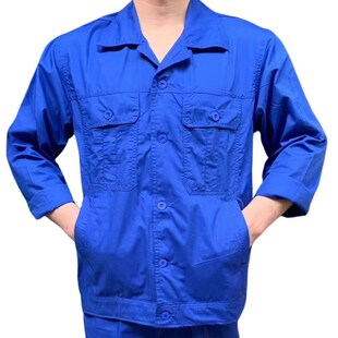 夏季薄款工作服套装男上衣透气耐磨速干汽修工厂服建筑工地劳保服