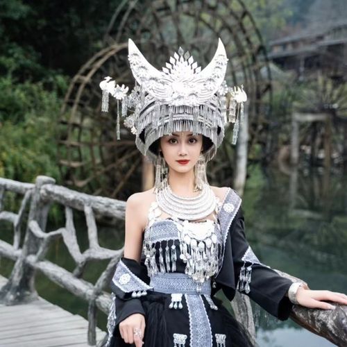 新款苗疆头饰 气质旅拍 贵州少数民族头饰苗族银饰苗族头饰