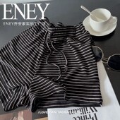 薄 敲舒服宽皮筋横条纹宽松短裤 黑白条哈伦裤 软叽叽 子热裤 休闲