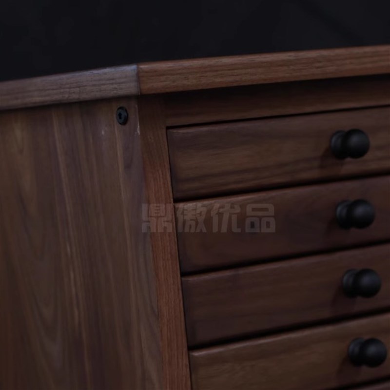 黑胡桃木斗柜文件柜纸柜颜料柜油画颜料储藏柜