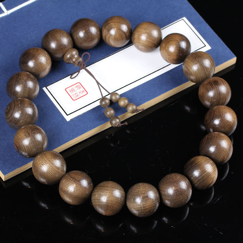 至善工艺四川阴沉木乌木金丝楠木料手持佛珠高档车挂车内档位挂饰