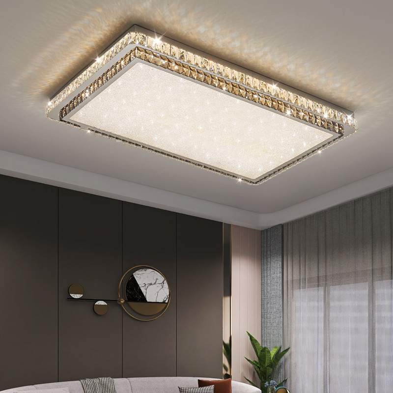 客厅灯水晶吸顶灯轻奢高档大厅灯全光谱护眼简约现代卧室吸顶灯