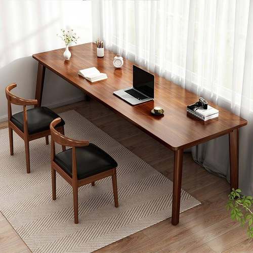电脑桌长条桌子客厅长方形书桌学习作台双人家用卧室成人书法桌