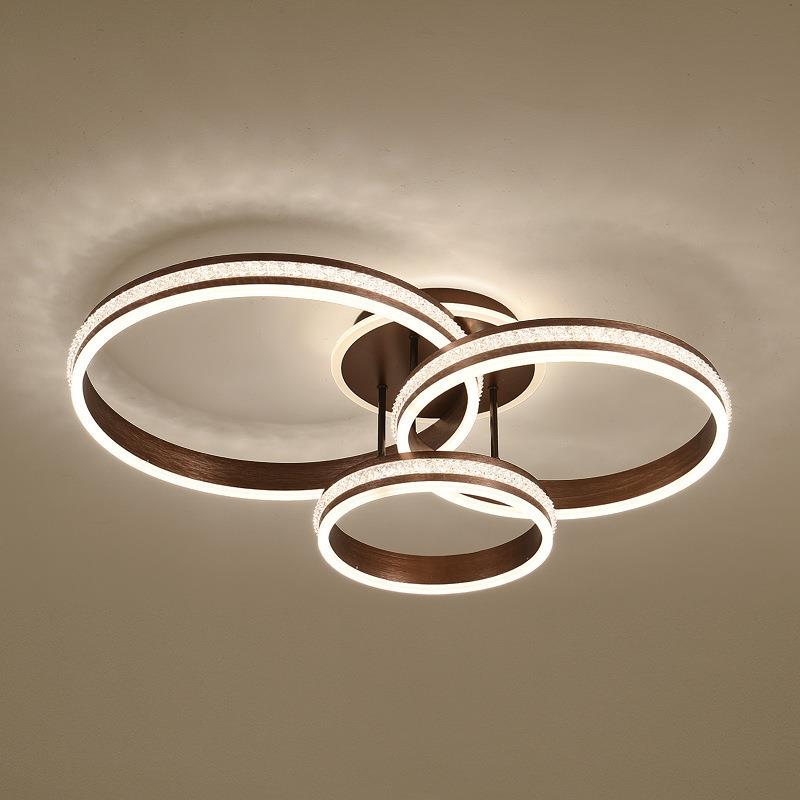 现代4头圆侧水晶客厅吸顶灯艺术设计师款卧室灯创意客房餐厅灯