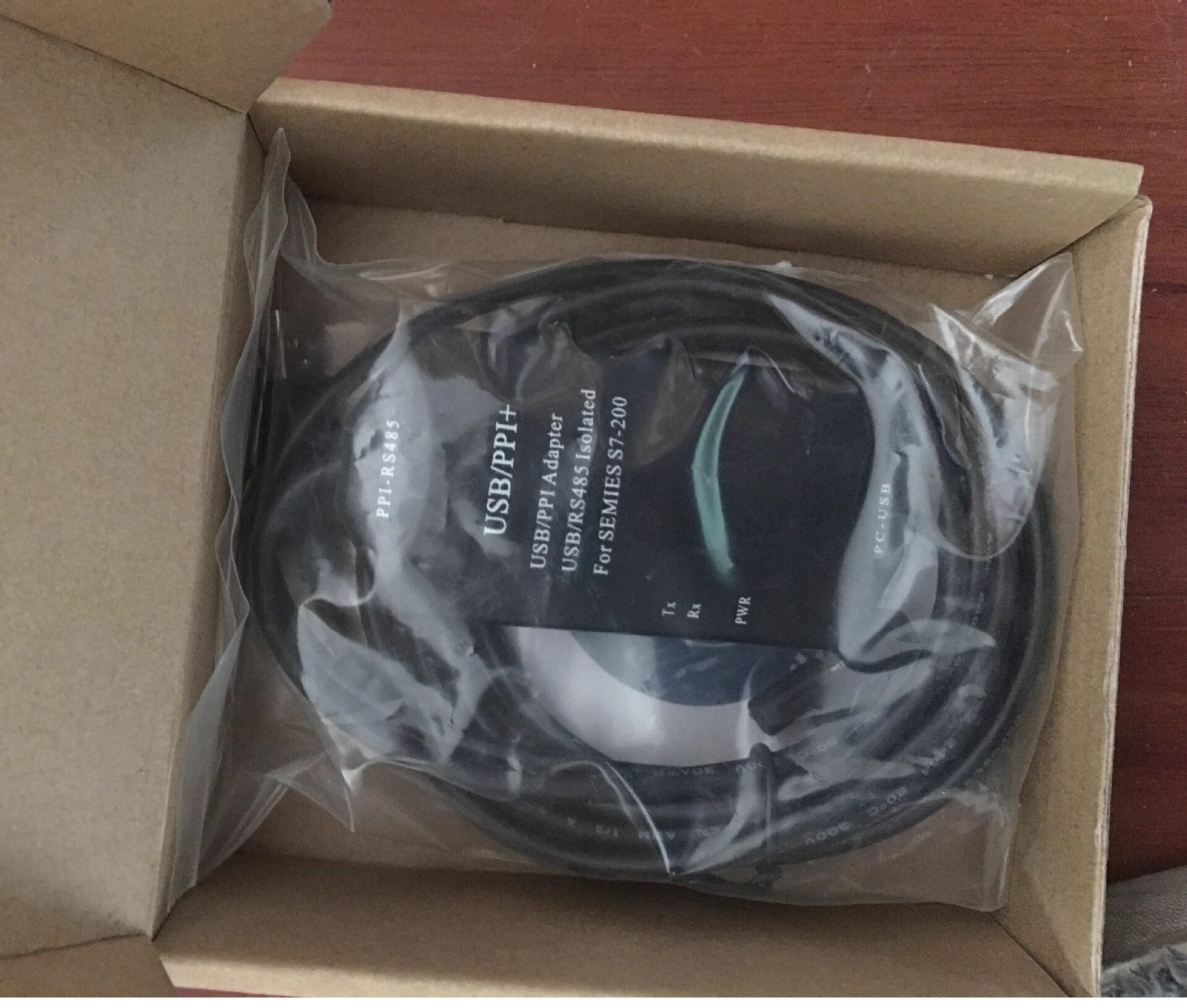 PLC编程电缆 S7-200CN下载线 USB-PPI 黑色电缆