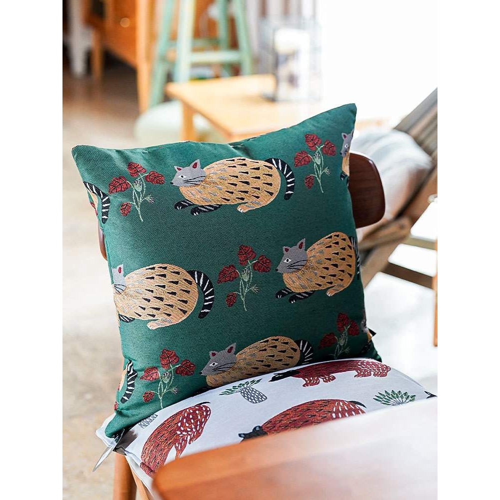 UNICOM/松尾美雪MATSUO MIYUKI/艺术家款/靠垫套(绿色小鸟)