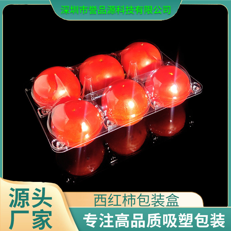 西红柿打包盒4粒6粒果蔬一次性包装盒百香果恐龙李柿子球形水果盒