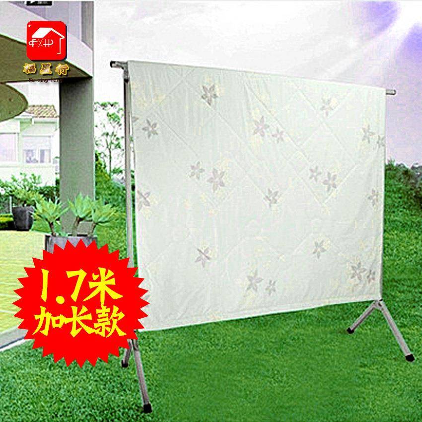 直销1.7米加长版落地折叠晾衣架Y型晾衣架单杆免安装晒衣架