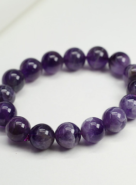 天然水晶手链女梦幻紫晶手串DIY上岸紫色天然石闺蜜手饰能量首饰