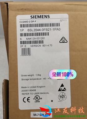 西门子变频器控制单元6SL3544-0FB21-1PA0控制