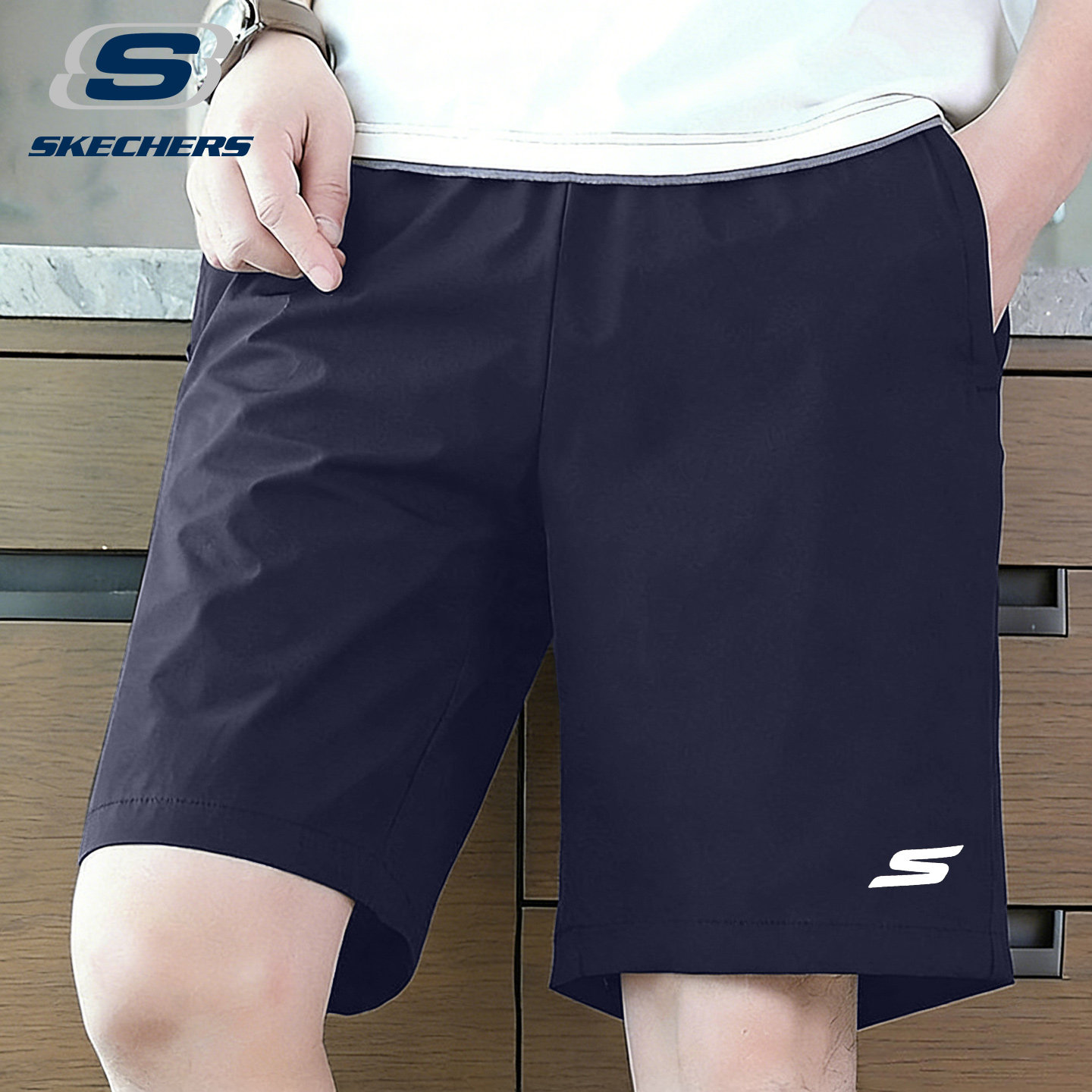 斯凯奇短裤男夏季冰丝速干运动裤夏季2026新款跑步外穿大裤衩男款