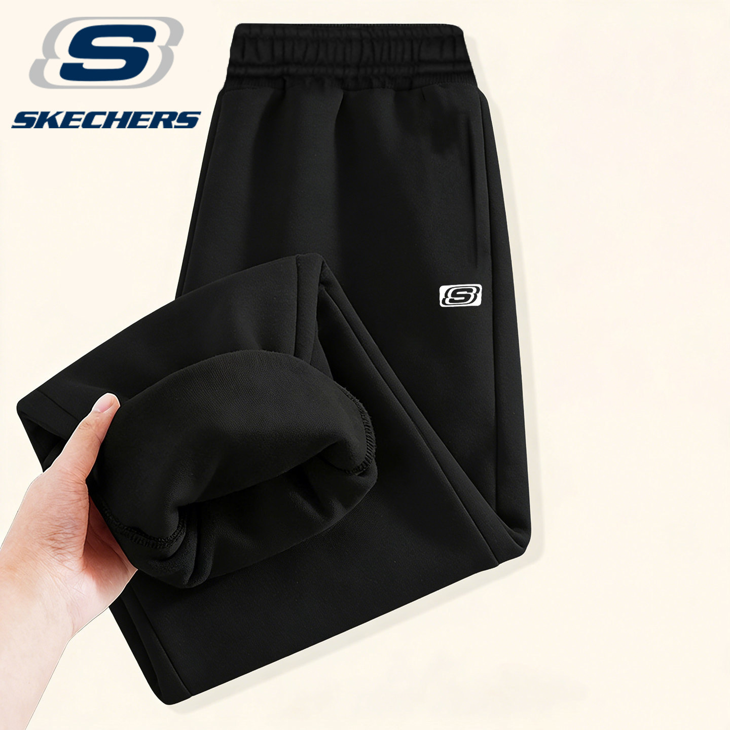 斯凯奇运动裤男裤春季宽松大码青少年休闲裤跑步专用透气束脚长裤