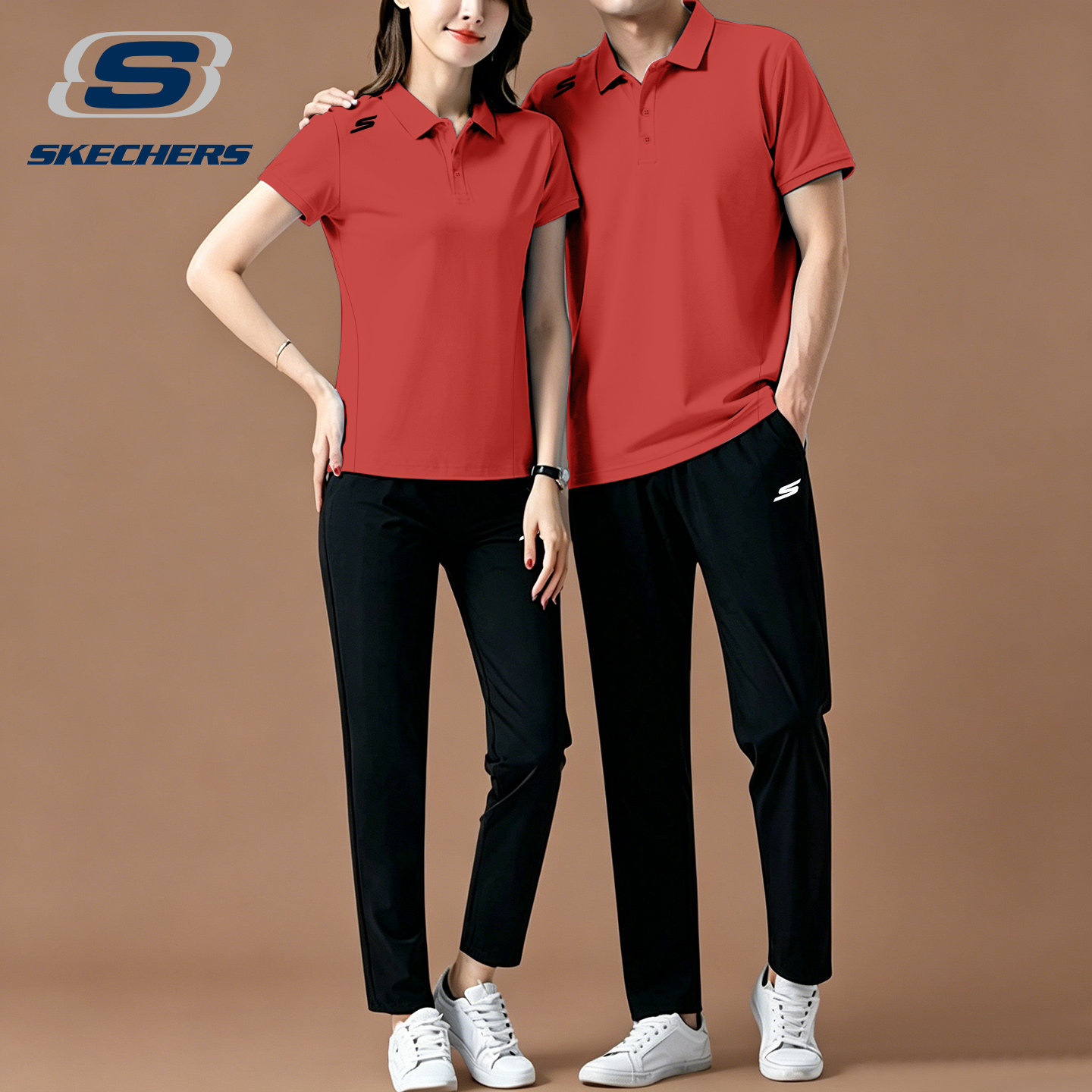 斯凯奇POLO衫运动套装男女款工服