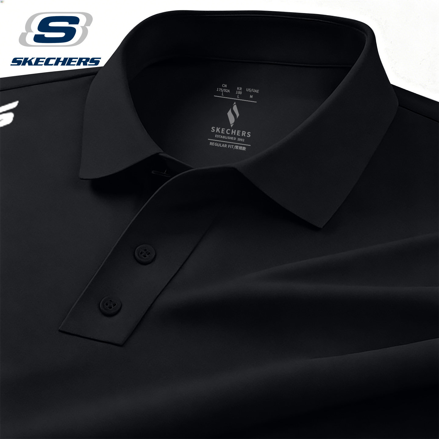 斯凯奇polo衫男短袖2026夏季透气速干翻领运动上衣宽松半袖T恤衫