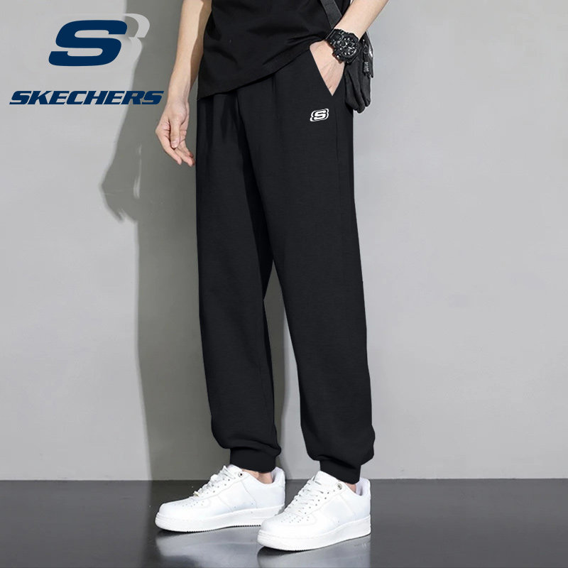 斯凯奇针织休闲裤男女秋冬舒适潮流时尚百搭直筒修身束脚卫裤长裤