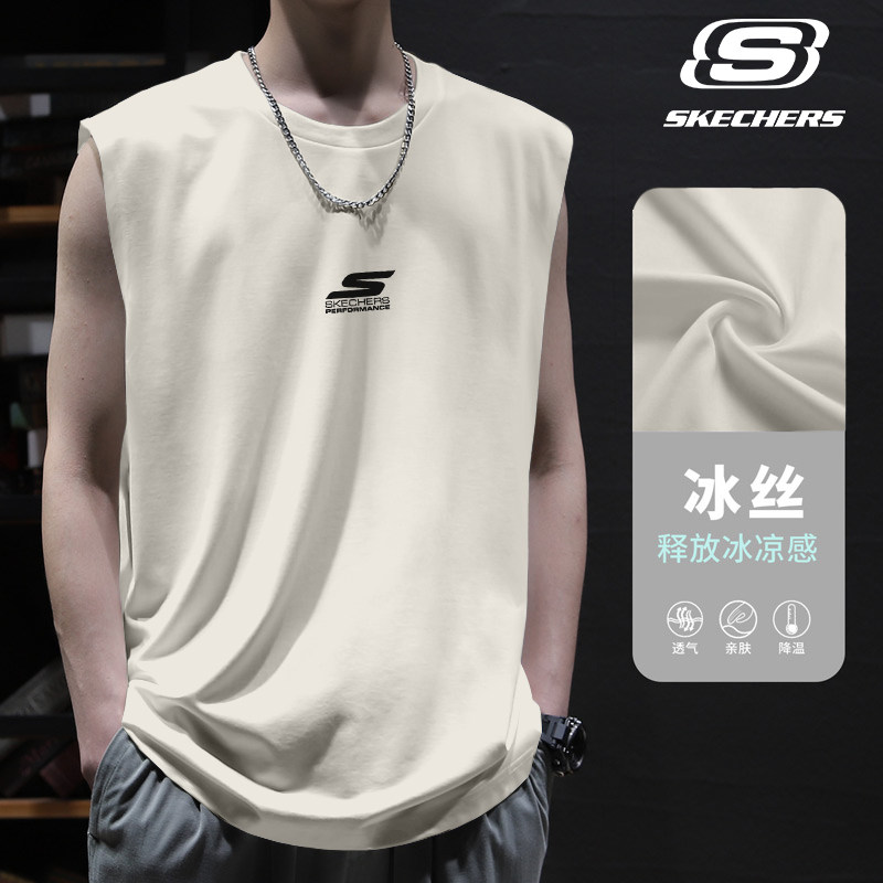 斯凯奇篮球服坎肩男款速干运动背心2026新款夏季青少年无袖T恤男