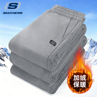 运动裤 休闲裤 男2025年加绒卫裤 针织保暖冬季 子 束脚长裤 斯凯奇男裤