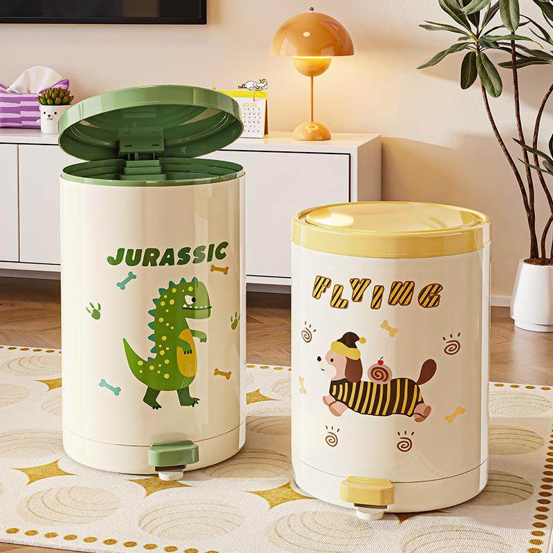 卡通垃圾桶带盖家用高颜值大号脚踩卧室客厅卫生间儿童垃圾收纳筒,家庭/个人清洁工具,垃圾桶,淘宝优惠券,粉丝福利购,淘宝优惠卷