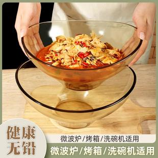 大号汤碗汤盆毛血旺专用耐高温玻璃面碗 酸菜鱼大盆碗家用2024新款