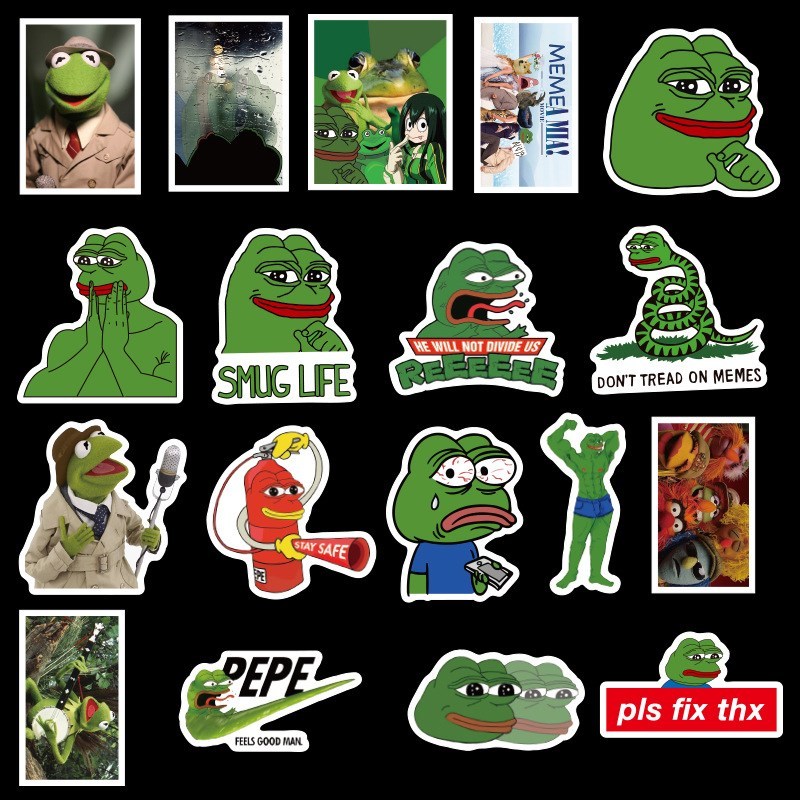 极速Pepe Frog Sticker Freezer Suitcase Animal Motorcycle Dec