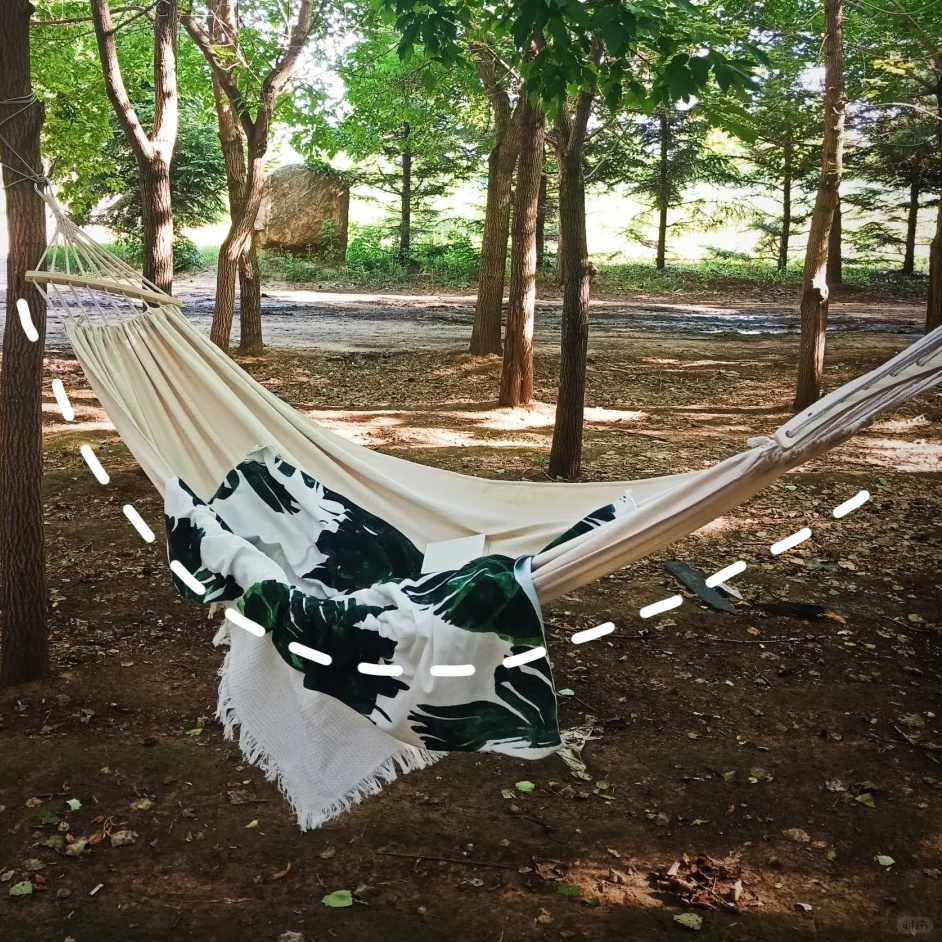 户外野营吊床秋千大人儿童防侧翻家用吊床寝室学生加厚透气高密