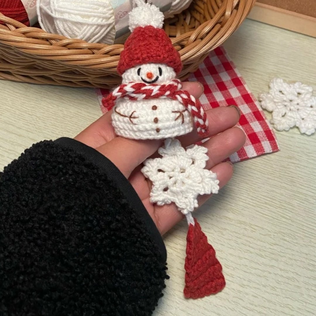 雪人雪花风铃手工编织diy材料毛线钩针雪人小雪人风铃挂件钥匙扣,服饰配件/皮带/帽子/围巾,DIY编织材料包,淘宝优惠券,粉丝福利购,淘宝优惠卷