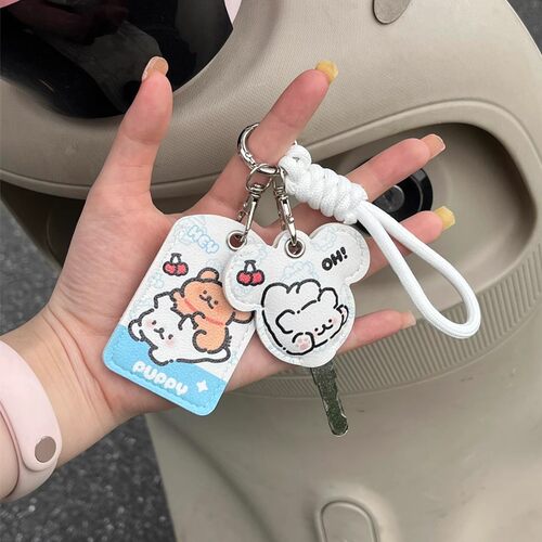 我的车钥匙也是线条小狗的哦