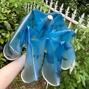 水族馆海洋透明雨伞加大加厚高颜值长柄折叠水母鲸鱼雨伞拍照出片