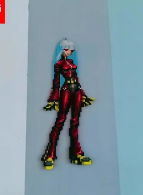 拳皇 库拉（Kula) 戴尔蒙多 像素积木 手办 电竞房 材料包