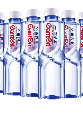 百岁山饮用天然矿泉水348ml*12瓶商务会议车载小瓶饮用水整箱批发