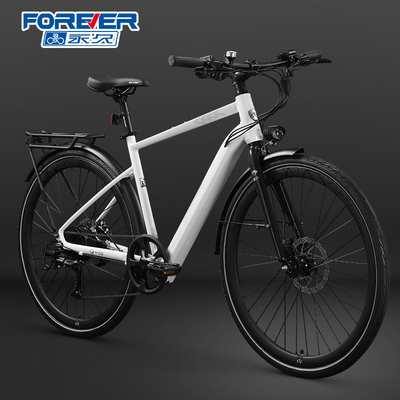永久电助力公路车成人男女破风单车禧玛诺变速锂电池新国标电动车