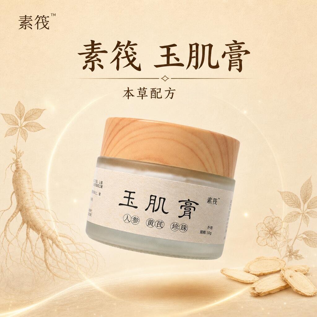 玉肌膏官方旗舰店正品贵妇膏植物萃取人参珍珠黄芪膏素颜膏脸部