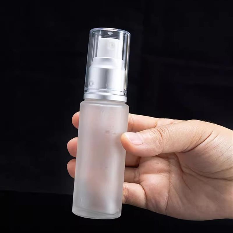 精油分装瓶喷雾磨砂玻璃霜膏瓶细雾按压乳液瓶面霜瓶旅行化妆水空