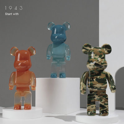 极速Plating Bearbrick 26cm 400% Statue Violence Bear Sculptu