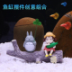鱼缸造景卡通摆件小梅龙猫组合宫崎骏装 饰创意微景观水族箱小摆件