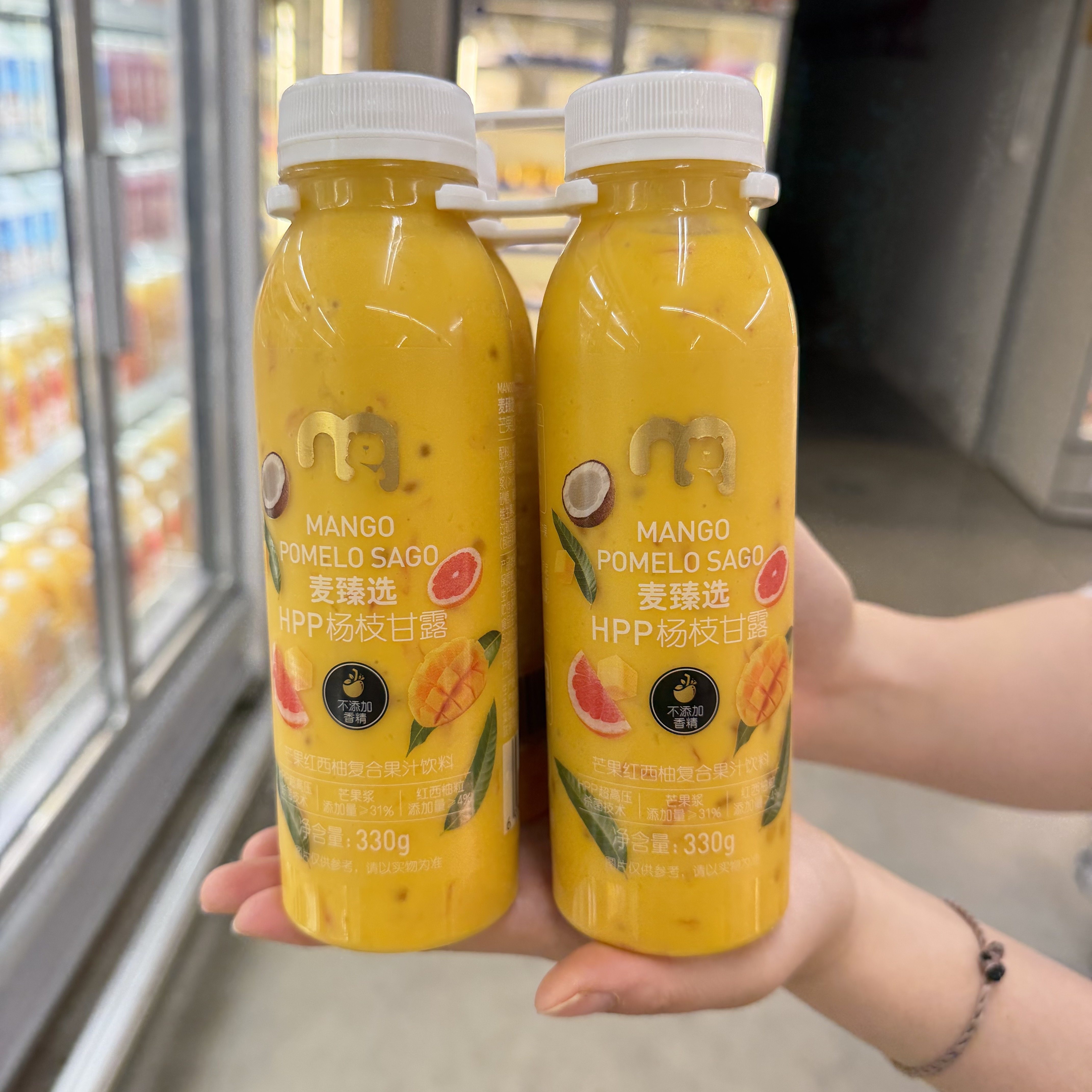 麦臻选hpp杨枝甘露330g*4瓶冷藏