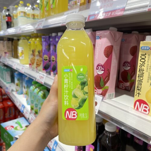 盒马NB超盒算小青柠汁饮料1L酸甜