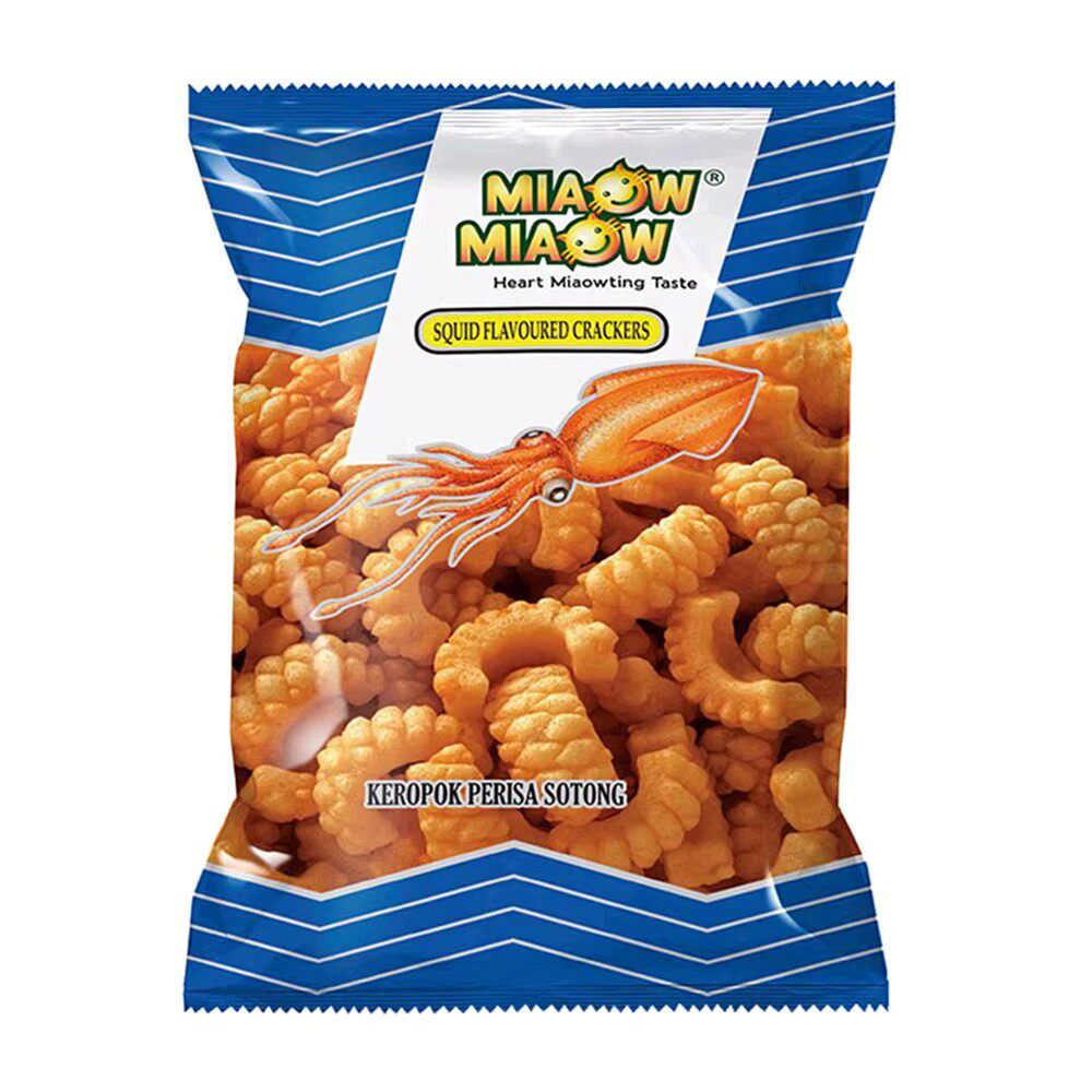 妙妙鱿鱼卷虾条马来西亚进口膨化零食虾味香脆片150g袋休闲小零食