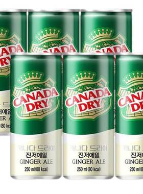 韩国产 加拿大CANADA DRY姜汁汽水干姜水生姜水250ml进口碳酸饮料