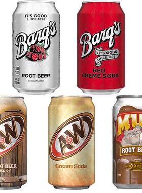 美国乐啤露进口树根碳酸饮料树根啤酒AW ROOT BEER 根汁汽水355ml