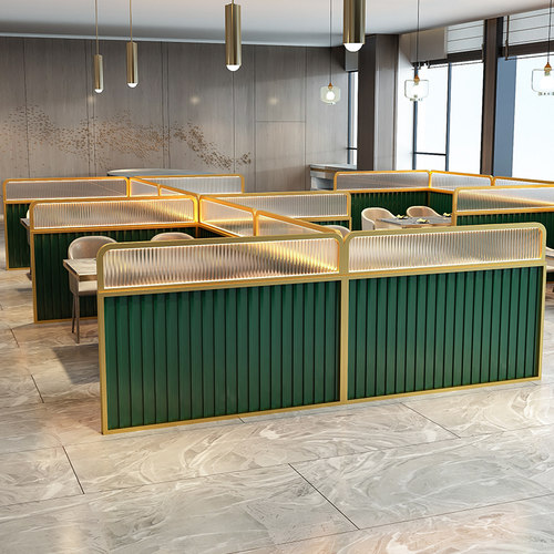 餐厅卡座矮隔断饭店矮屏