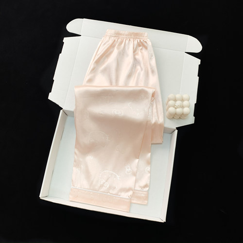 大码冰丝睡裤女夏季薄款直筒睡裤