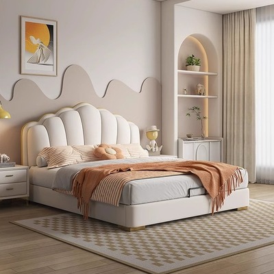 CBD家居主卧儿童床男女孩公主床实木小户型单人1.5m床